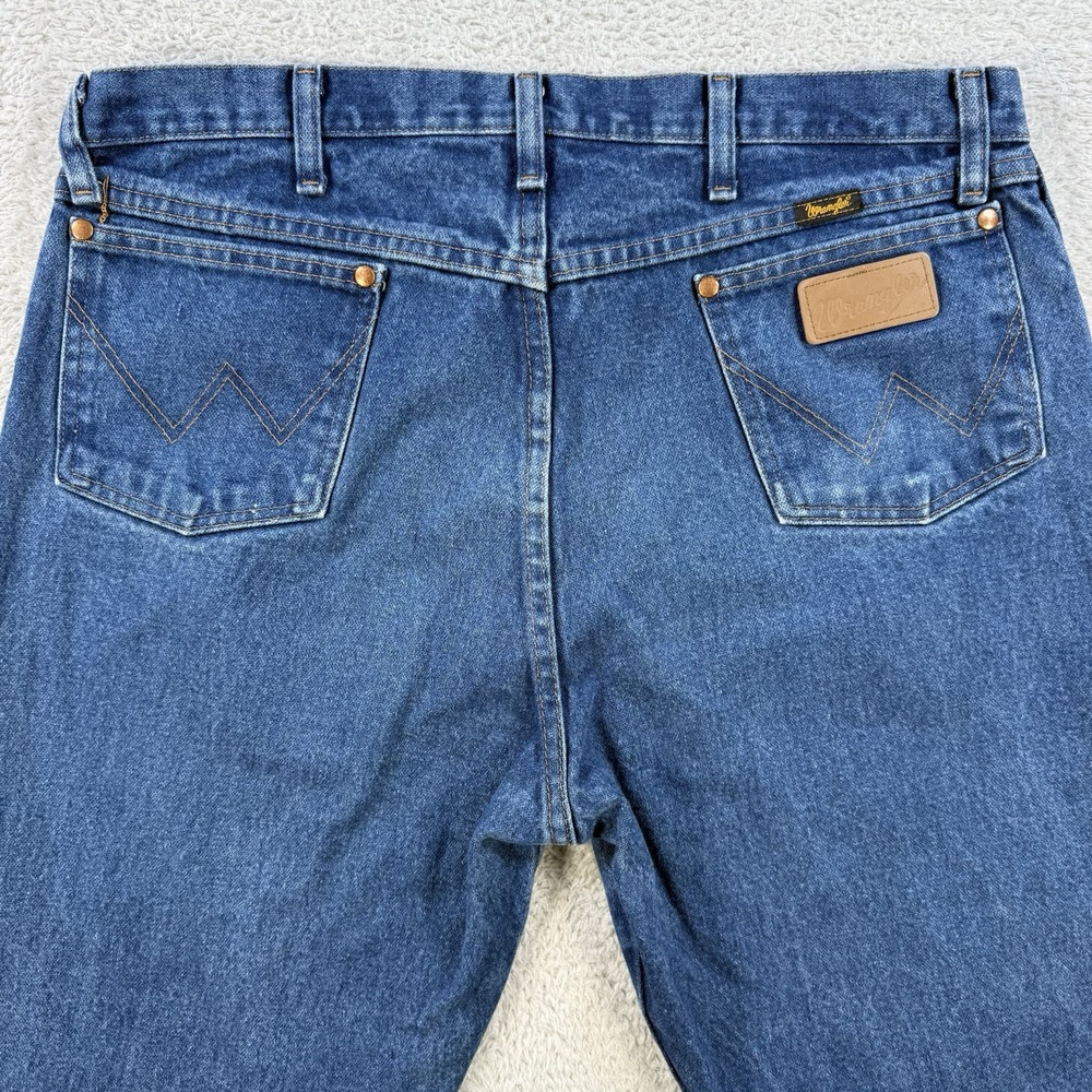 Wrangler Jeans Mens 37x34 Blue 13MWZ Cowboy Western Rodeo Denim Work